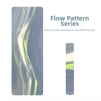 Йога постелка от матово PU и естествен каучук, нехлъзгаща повърхност, модел с ивици, тегло 2,9 кг, дебелина 5 мм