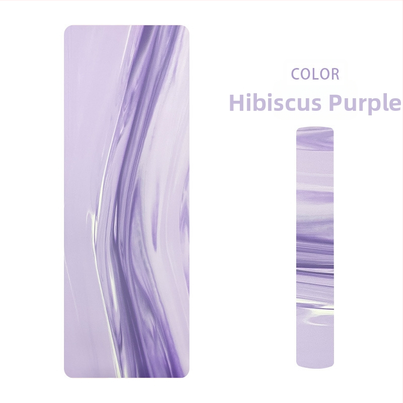 Йога постелка от матово PU и естествен каучук, нехлъзгаща повърхност, модел с ивици, тегло 2,9 кг, дебелина 5 мм