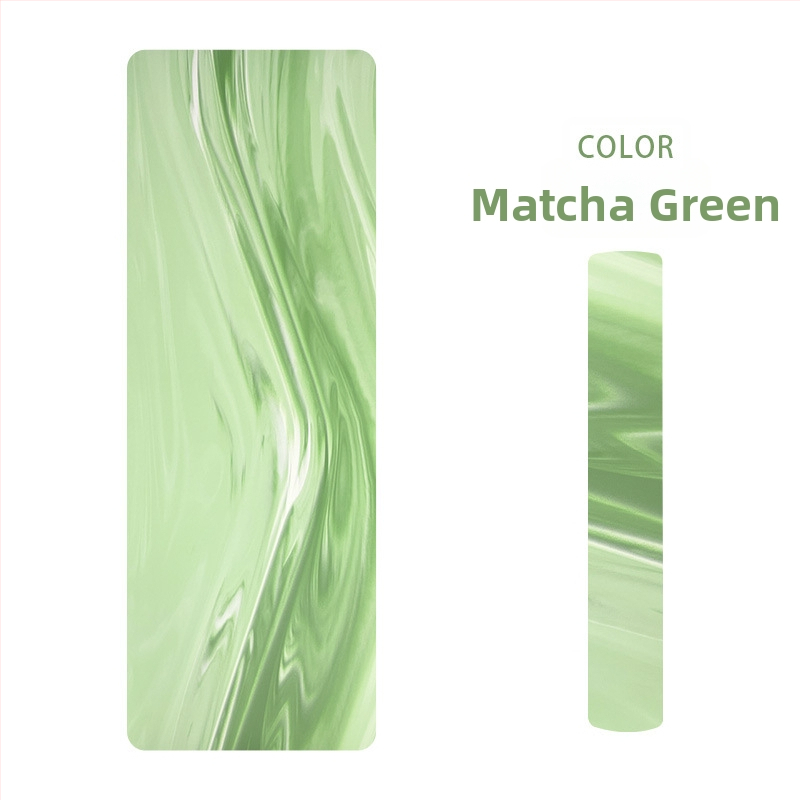 Йога постелка от матово PU и естествен каучук, нехлъзгаща повърхност, модел с ивици, тегло 2,9 кг, дебелина 5 мм