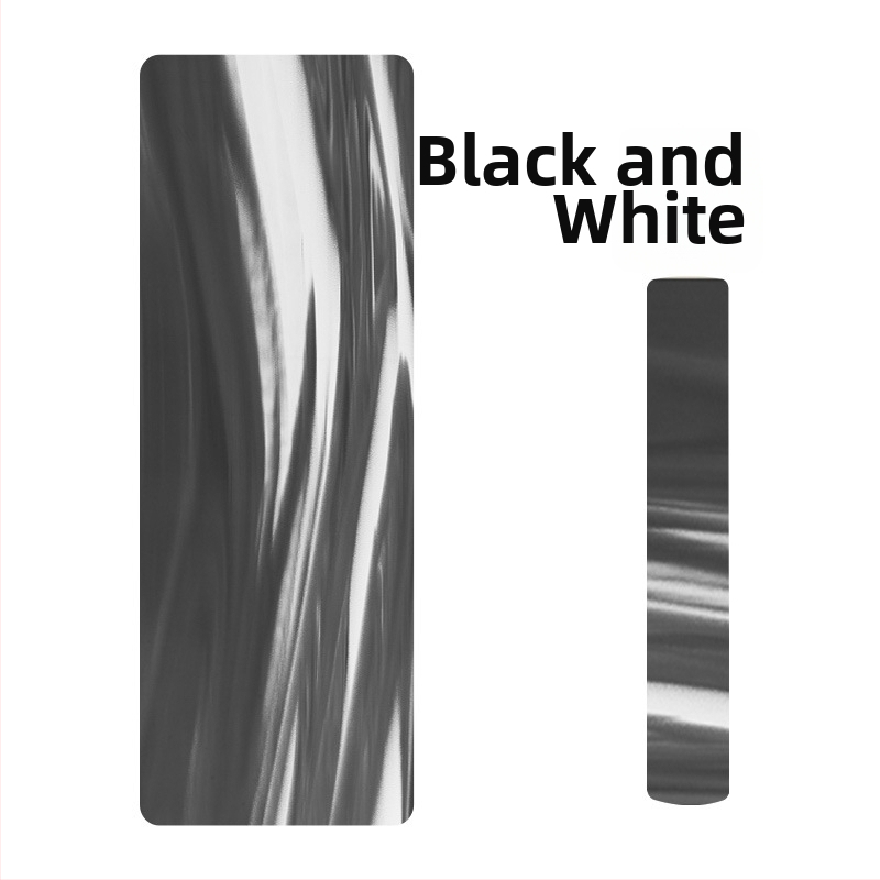 Йога постелка от матово PU и естествен каучук, нехлъзгаща повърхност, модел с ивици, тегло 2,9 кг, дебелина 5 мм