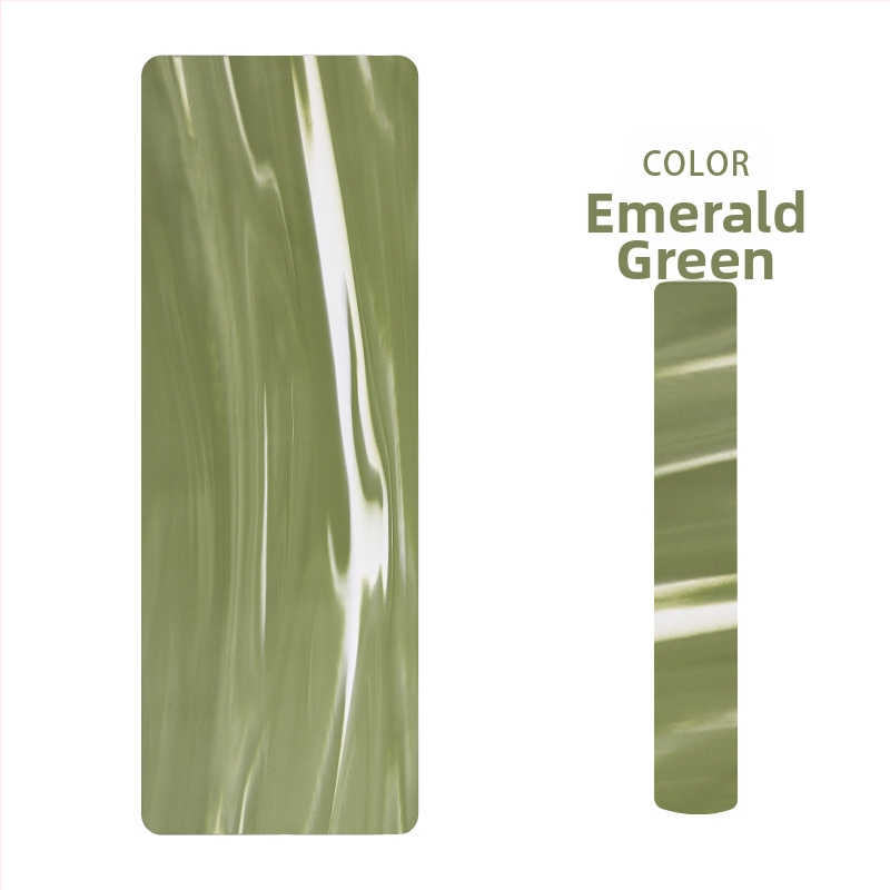 Йога постелка от матово PU и естествен каучук, нехлъзгаща повърхност, модел с ивици, тегло 2,9 кг, дебелина 5 мм