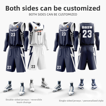 Korvpalliriietuse komplekt kahepoolsest digitaalsest trükist, unisex, suvi, varrukateta, V-kaelus, kiire kuivamine, hingav