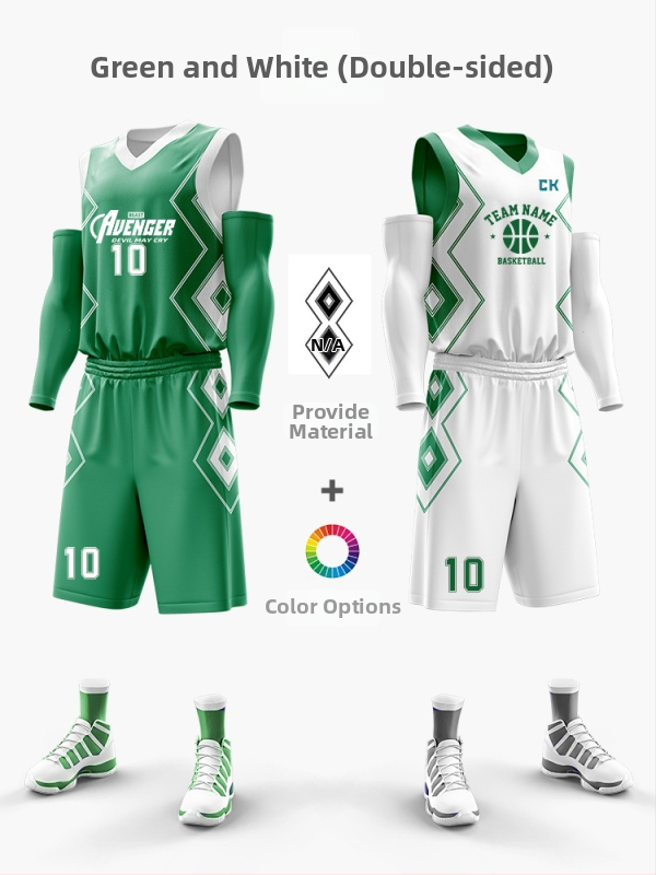 Korvpalliriietuse komplekt kahepoolsest digitaalsest trükist, unisex, suvi, varrukateta, V-kaelus, kiire kuivamine, hingav