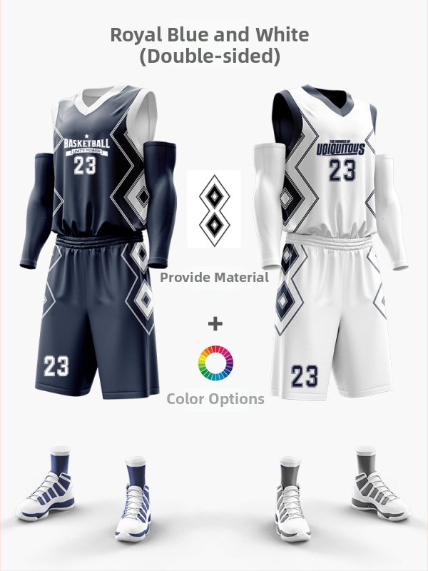 Korvpalliriietuse komplekt kahepoolsest digitaalsest trükist, unisex, suvi, varrukateta, V-kaelus, kiire kuivamine, hingav