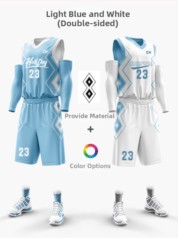 Korvpalliriietuse komplekt kahepoolsest digitaalsest trükist, unisex, suvi, varrukateta, V-kaelus, kiire kuivamine, hingav