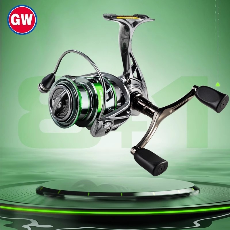 Guangwei sukimą ritė, 8+1 guolių, priekinis stabdys, metalinė spole