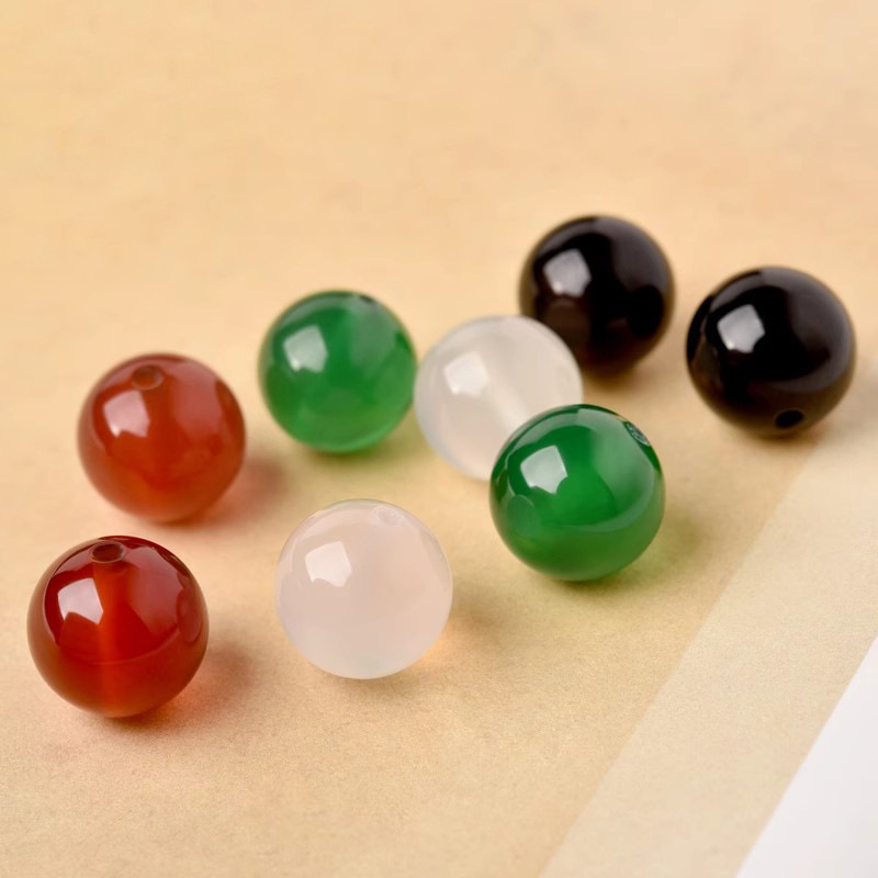 Akatne slobodne perle, polirane okrugle perle, komponente za narukvicu, Dianrun Jewelry