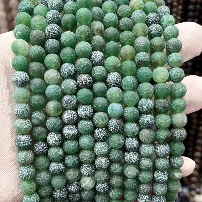 Prirodne agatne perle s uzorkom zmaja, okrugle 8 mm, za DIY nakit – komponente za narukvicu i ogrlicu