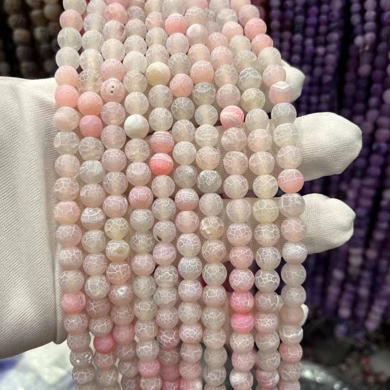 Prirodne agatne perle s uzorkom zmaja, okrugle 8 mm, za DIY nakit – komponente za narukvicu i ogrlicu