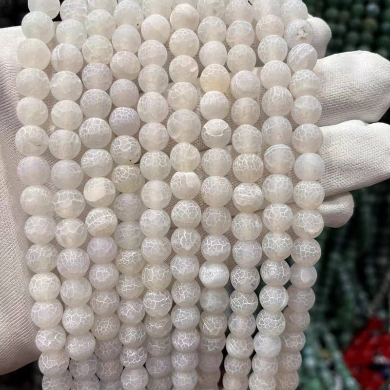 Prirodne agatne perle s uzorkom zmaja, okrugle 8 mm, za DIY nakit – komponente za narukvicu i ogrlicu