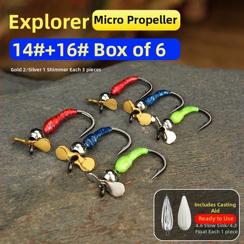 Xiaoqi family flies Viengubas kabliukas Nr 16, 100 vnt dėžutėje