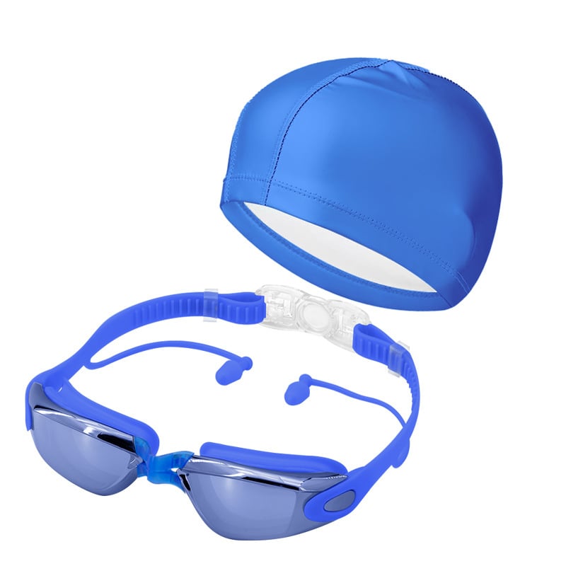 Pieaugušo peldēšanas briļļu komplekts ar pret miglošanu un PC lēcām