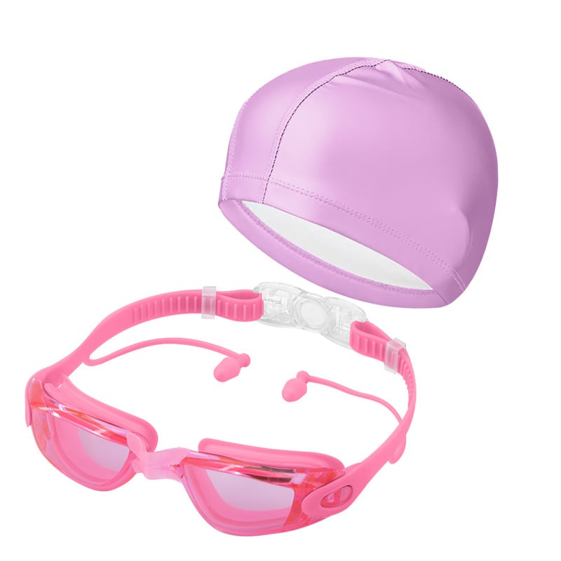 Pieaugušo peldēšanas briļļu komplekts ar pret miglošanu un PC lēcām