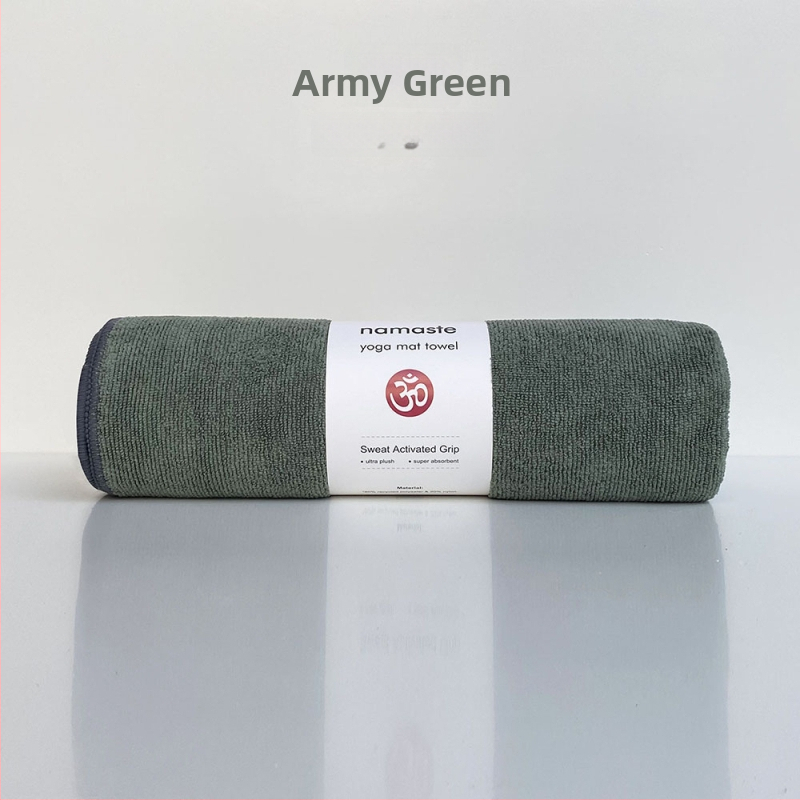 Joga kilimėlio rankšluostis – neslidus, sugeria prakaitą, greitai džiūsta, galima skalbti mašinoje