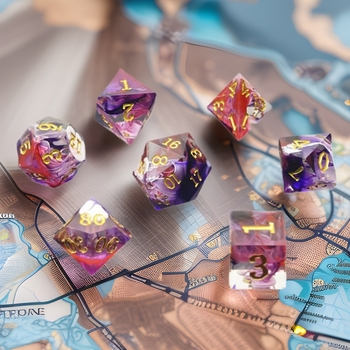 Kocke od epoksidne smole sa oštrim kutovima, više-uglačne za RPG stolne igre (set od 200 kom.)