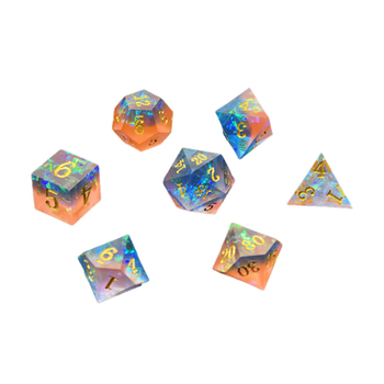 Kocke od epoksidne smole sa oštrim kutovima, više-uglačne za RPG stolne igre (set od 200 kom.)