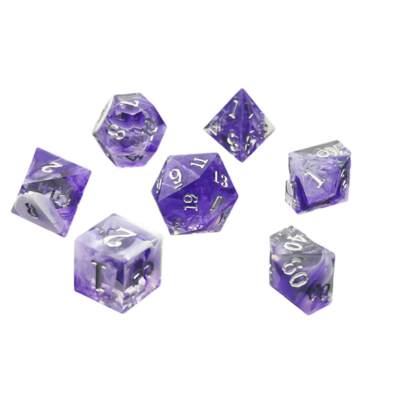 Kocke od epoksidne smole sa oštrim kutovima, više-uglačne za RPG stolne igre (set od 200 kom.)