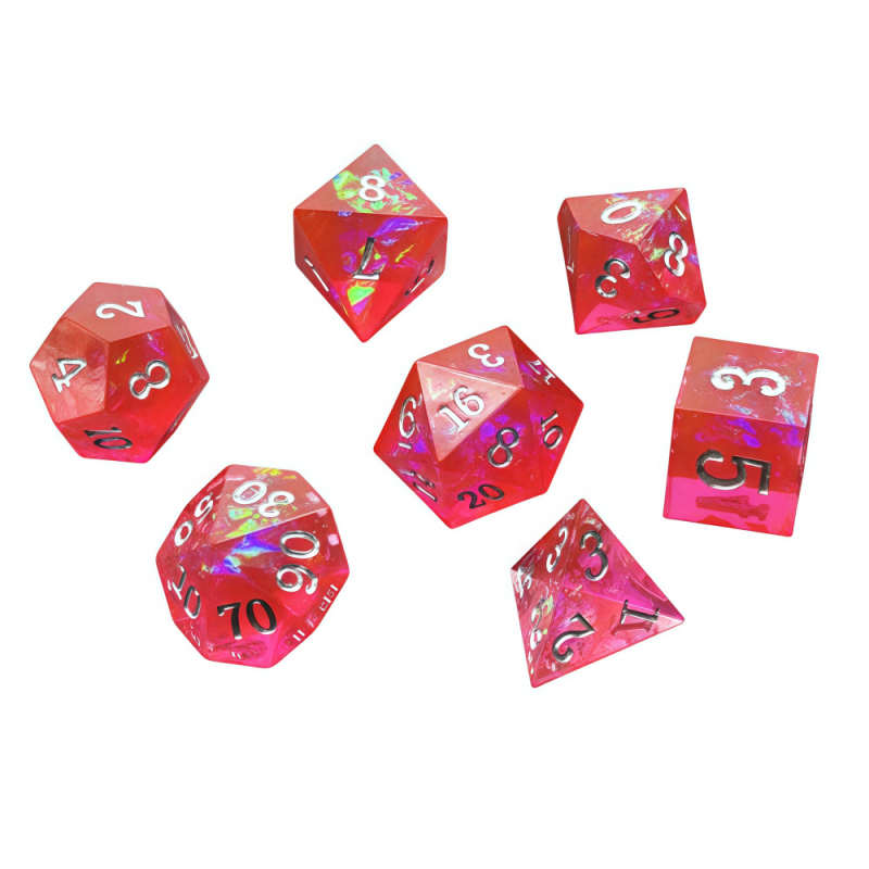 Kocke od epoksidne smole sa oštrim kutovima, više-uglačne za RPG stolne igre (set od 200 kom.)