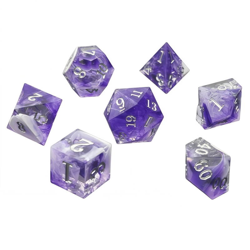 Kocke od epoksidne smole sa oštrim kutovima, više-uglačne za RPG stolne igre (set od 200 kom.)