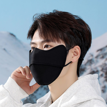 Zimska maska za biciklizam, pamučna, unisex, s izvezenim logom, otporna na prašinu