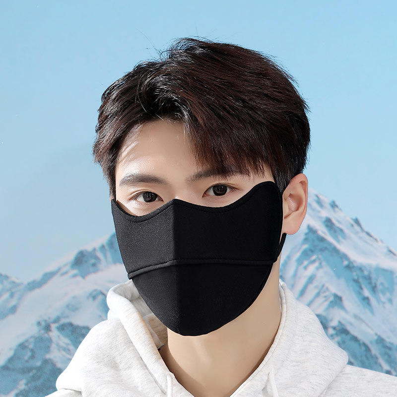 Zimska maska za biciklizam, pamučna, unisex, s izvezenim logom, otporna na prašinu