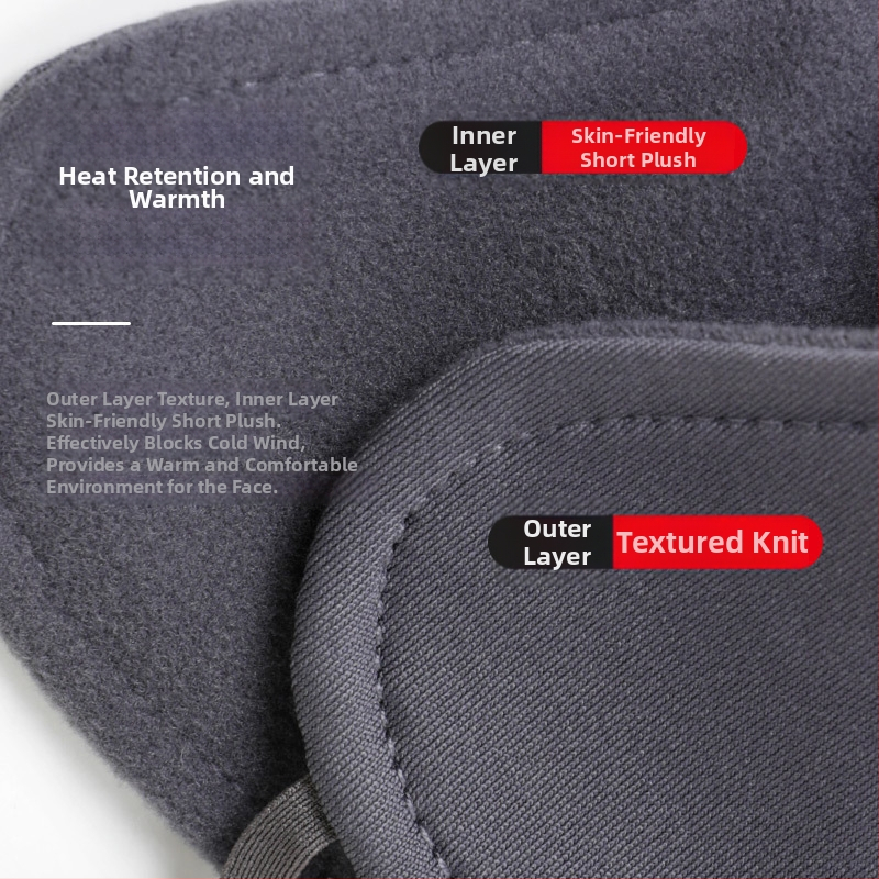 Zimná cyklistická maska, bavlnená, unisex, s vyšitým logom, prachotesná