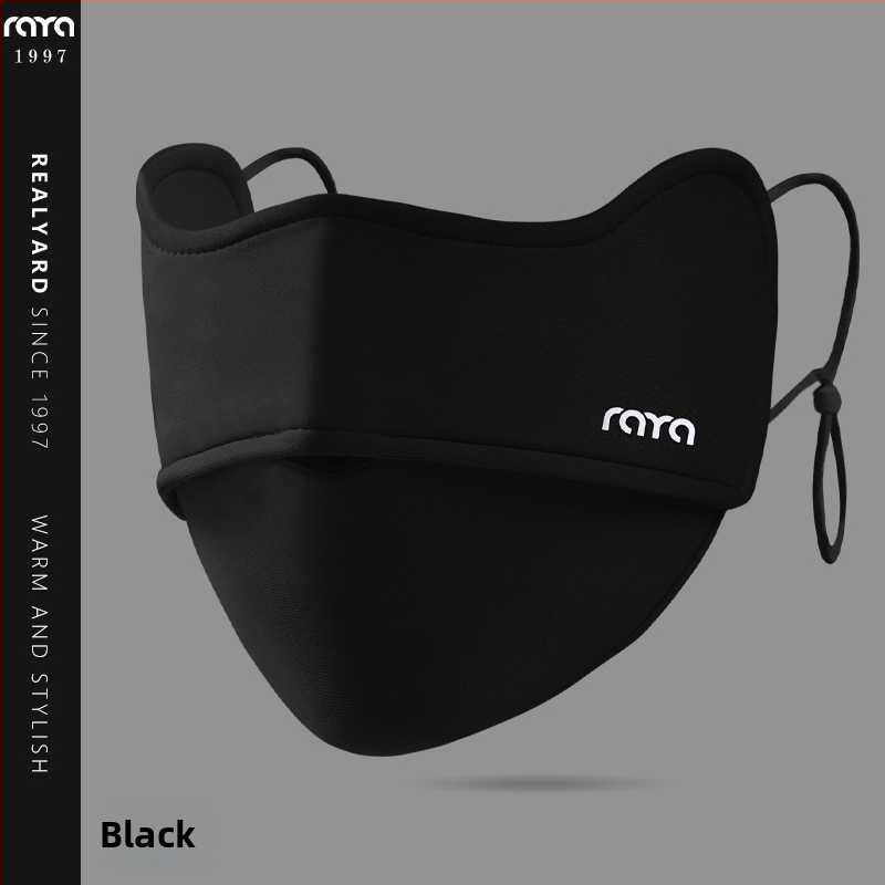 Zimná cyklistická maska, bavlnená, unisex, s vyšitým logom, prachotesná