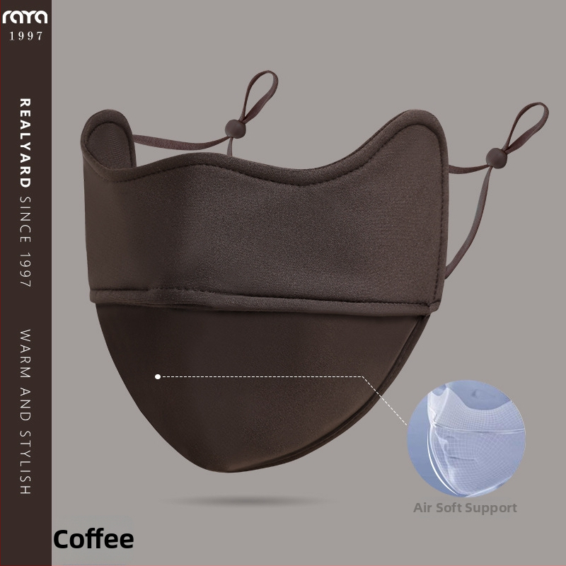 Zimná cyklistická maska, bavlnená, unisex, s vyšitým logom, prachotesná