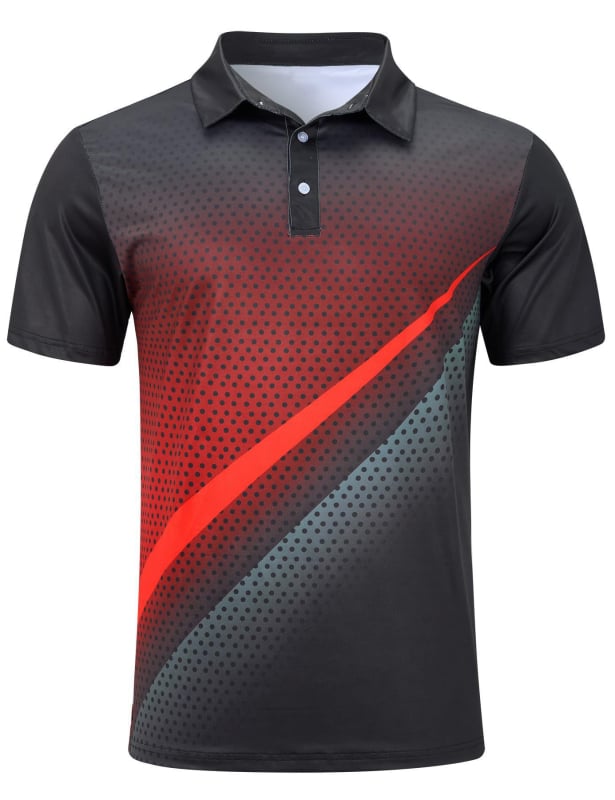 Vyrų polo marškinėliai, gėlių spausdinimas, trumpomis rankovėmis, skaitmeninis spausdinimas, poliesteris