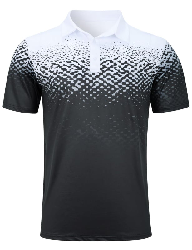 Vyrų polo marškinėliai, gėlių spausdinimas, trumpomis rankovėmis, skaitmeninis spausdinimas, poliesteris