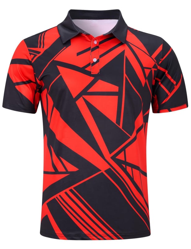 Vyrų polo marškinėliai, gėlių spausdinimas, trumpomis rankovėmis, skaitmeninis spausdinimas, poliesteris