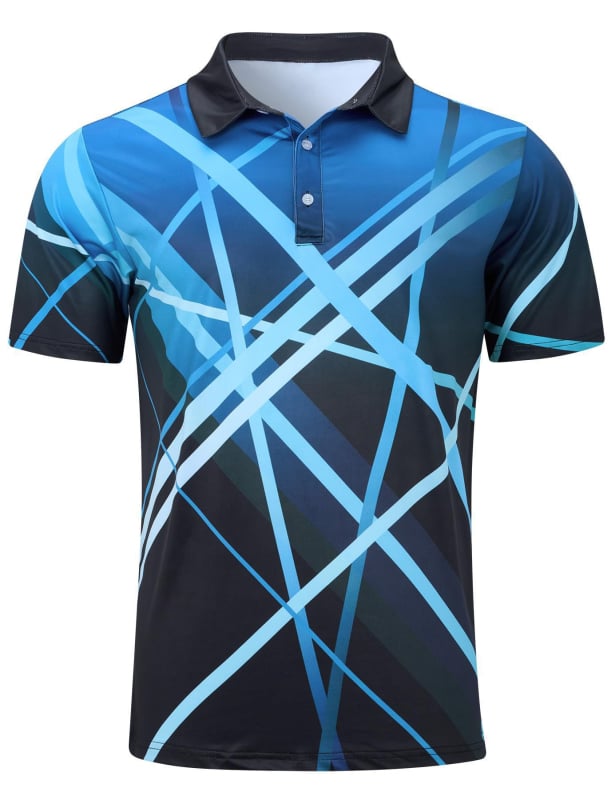 Vyrų polo marškinėliai, gėlių spausdinimas, trumpomis rankovėmis, skaitmeninis spausdinimas, poliesteris