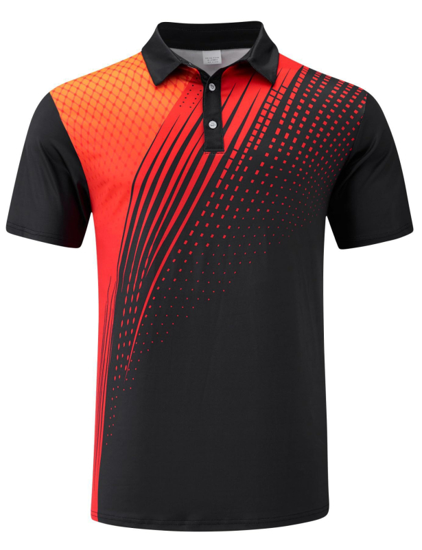 Vyrų polo marškinėliai, gėlių spausdinimas, trumpomis rankovėmis, skaitmeninis spausdinimas, poliesteris