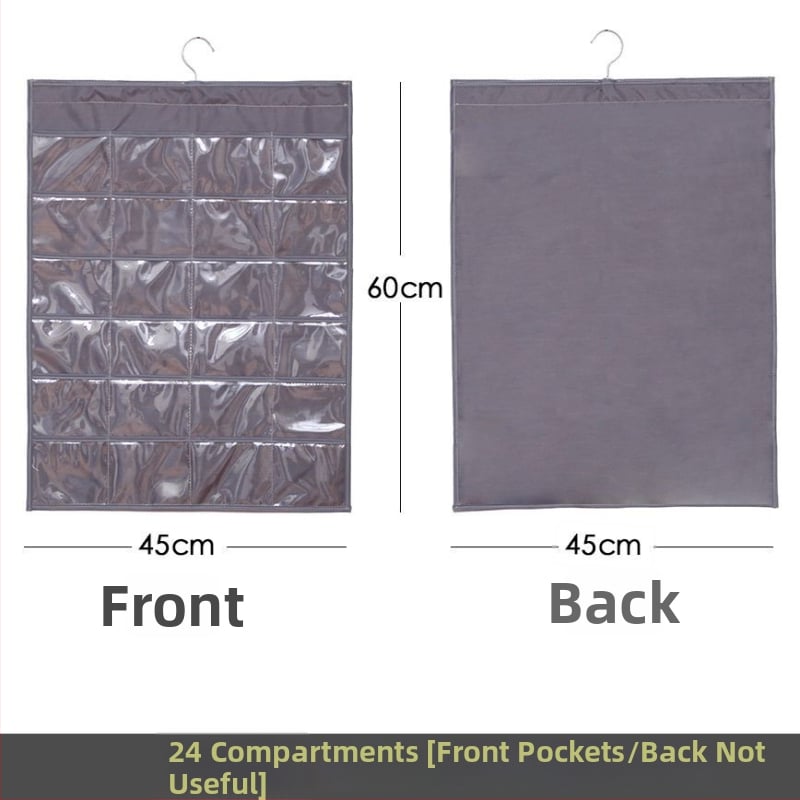 Izložbeni stalak za nakit s prozirnom visećom vrećicom za pohranu, zidni, velika kapaciteta, otporan na prašinu, materijal: papir