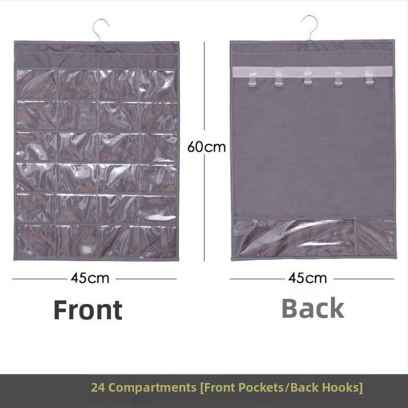 Izložbeni stalak za nakit s prozirnom visećom vrećicom za pohranu, zidni, velika kapaciteta, otporan na prašinu, materijal: papir