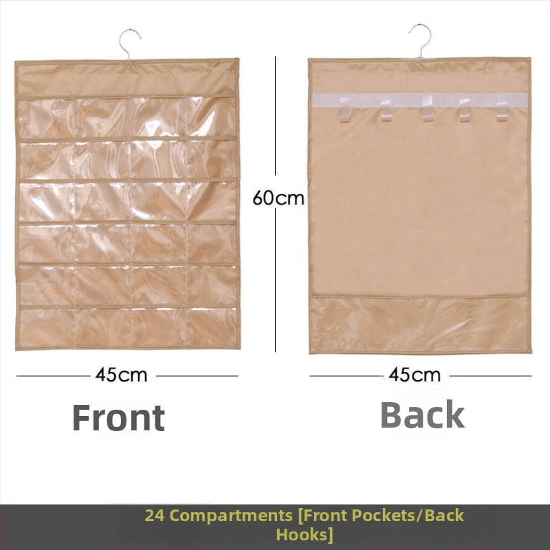 Izložbeni stalak za nakit s prozirnom visećom vrećicom za pohranu, zidni, velika kapaciteta, otporan na prašinu, materijal: papir