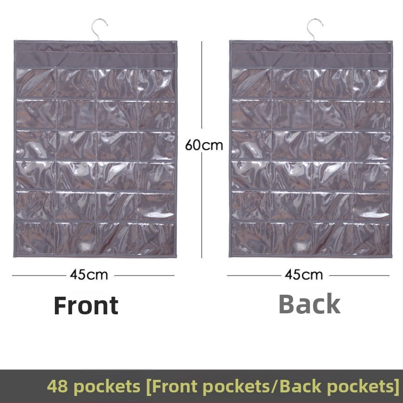 Izložbeni stalak za nakit s prozirnom visećom vrećicom za pohranu, zidni, velika kapaciteta, otporan na prašinu, materijal: papir