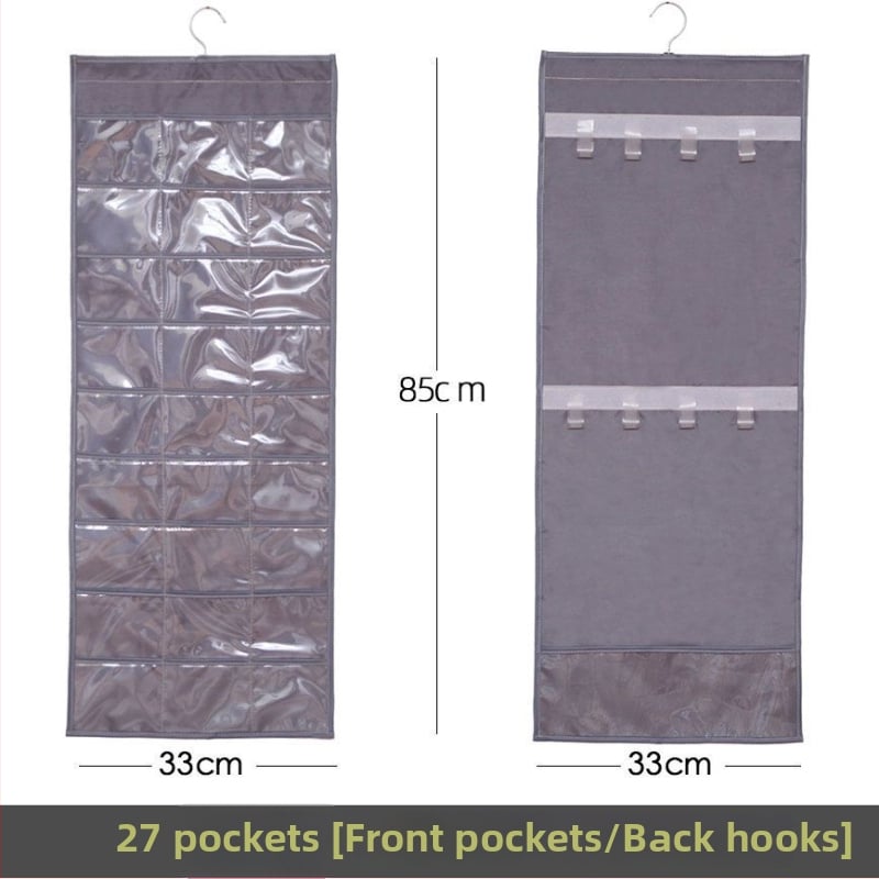 Izložbeni stalak za nakit s prozirnom visećom vrećicom za pohranu, zidni, velika kapaciteta, otporan na prašinu, materijal: papir