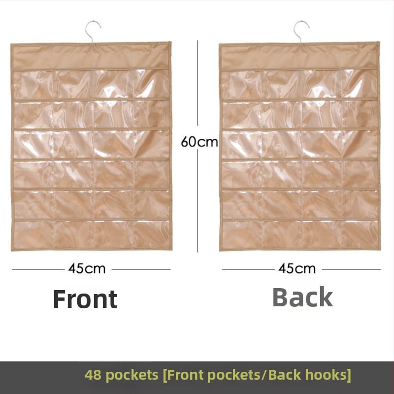 Izložbeni stalak za nakit s prozirnom visećom vrećicom za pohranu, zidni, velika kapaciteta, otporan na prašinu, materijal: papir