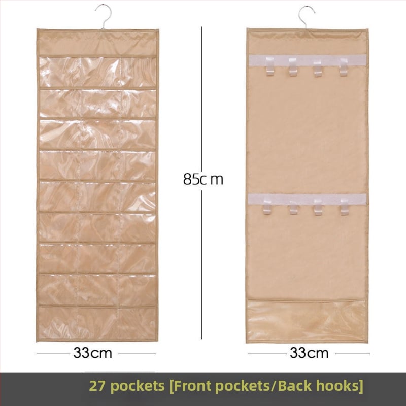 Izložbeni stalak za nakit s prozirnom visećom vrećicom za pohranu, zidni, velika kapaciteta, otporan na prašinu, materijal: papir