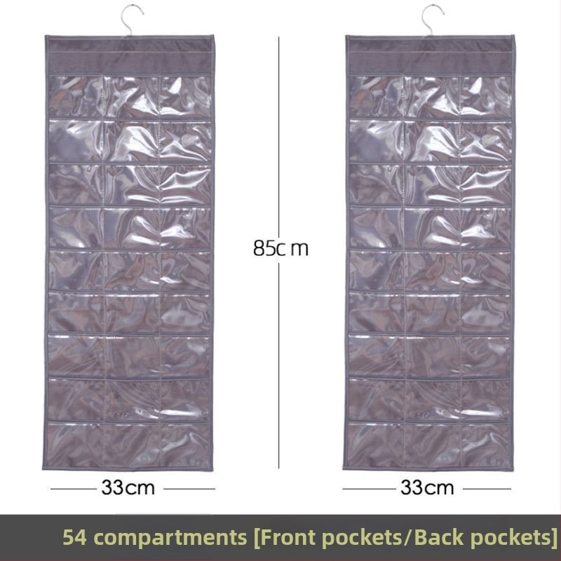 Izložbeni stalak za nakit s prozirnom visećom vrećicom za pohranu, zidni, velika kapaciteta, otporan na prašinu, materijal: papir