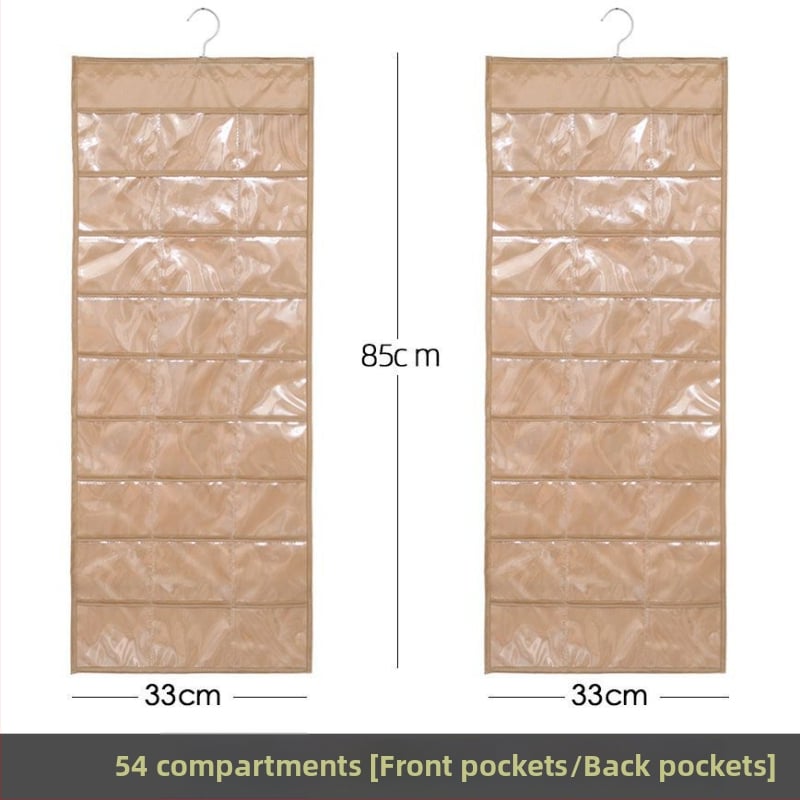 Izložbeni stalak za nakit s prozirnom visećom vrećicom za pohranu, zidni, velika kapaciteta, otporan na prašinu, materijal: papir