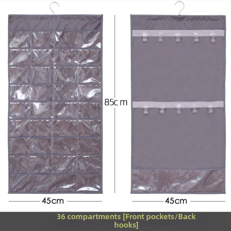 Izložbeni stalak za nakit s prozirnom visećom vrećicom za pohranu, zidni, velika kapaciteta, otporan na prašinu, materijal: papir