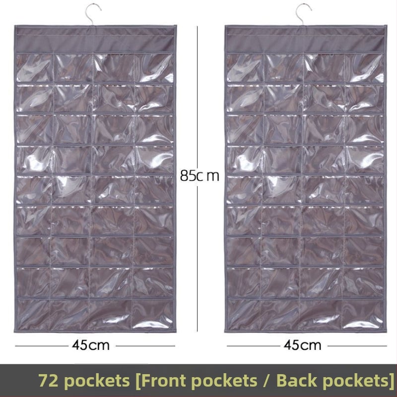 Izložbeni stalak za nakit s prozirnom visećom vrećicom za pohranu, zidni, velika kapaciteta, otporan na prašinu, materijal: papir