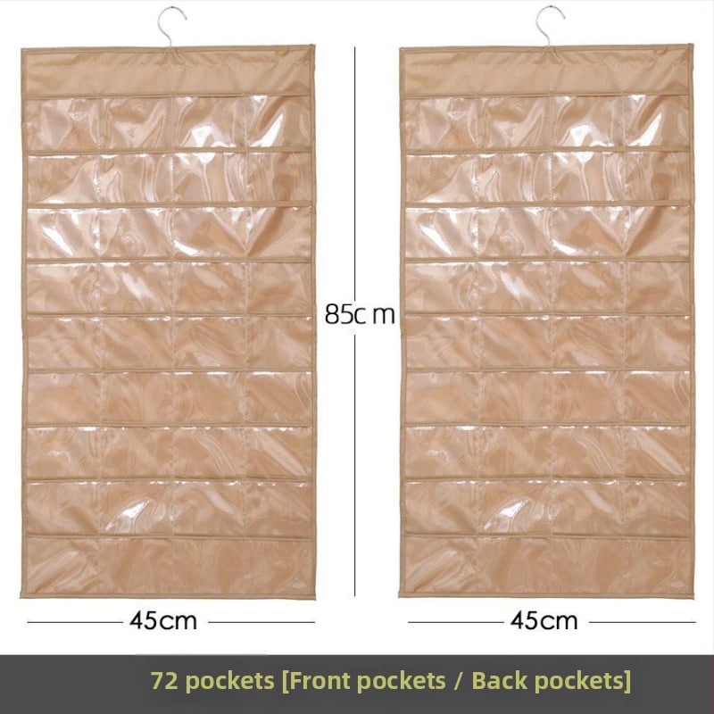 Izložbeni stalak za nakit s prozirnom visećom vrećicom za pohranu, zidni, velika kapaciteta, otporan na prašinu, materijal: papir