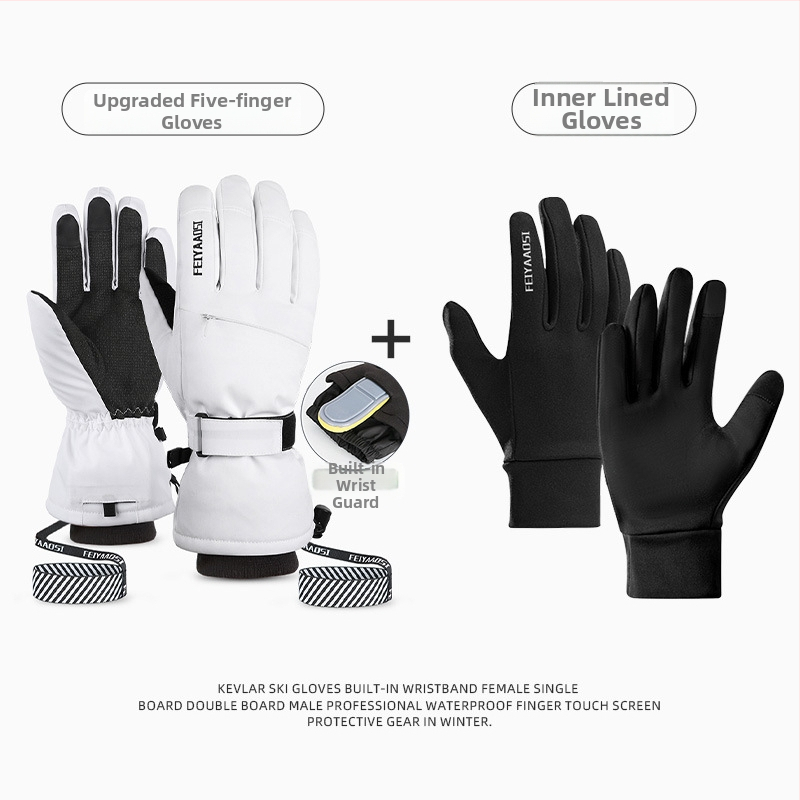 Slēpošanas cimdi no PU materiāla – produkta kods 001