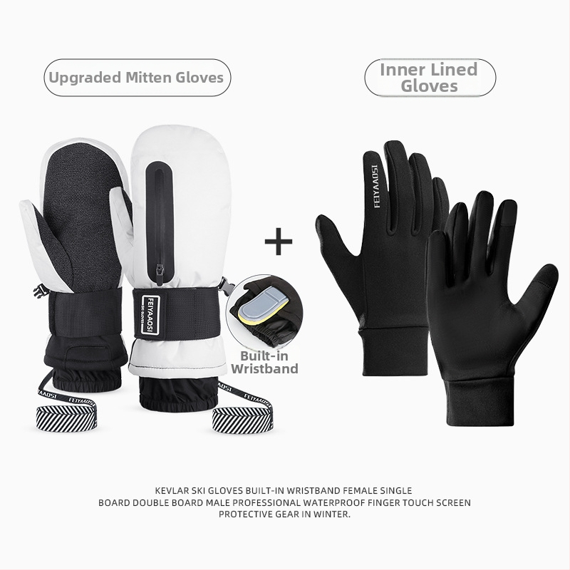 Slēpošanas cimdi no PU materiāla – produkta kods 001