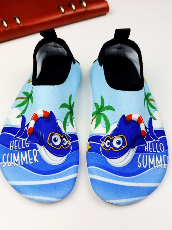 Gyerekeknek szánt folyó menti vízicipő, vágásvédelmi funkció, vastag talp, felsőrész nylon, belső pamut, talp természetes gumi