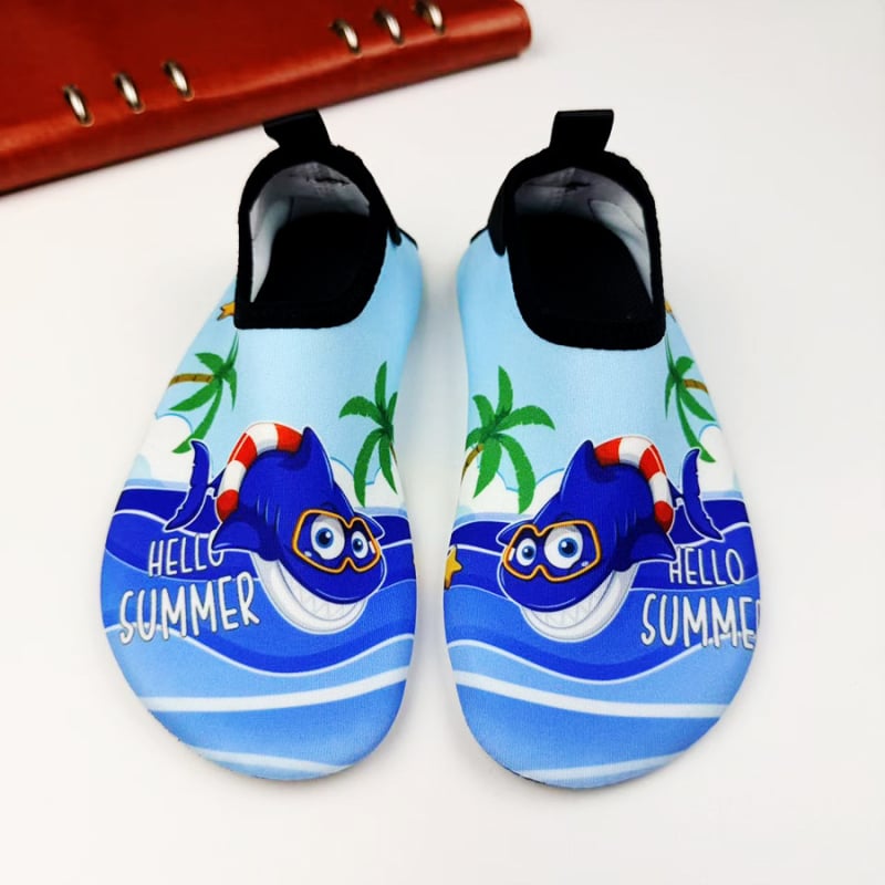 Gyerekeknek szánt folyó menti vízicipő, vágásvédelmi funkció, vastag talp, felsőrész nylon, belső pamut, talp természetes gumi