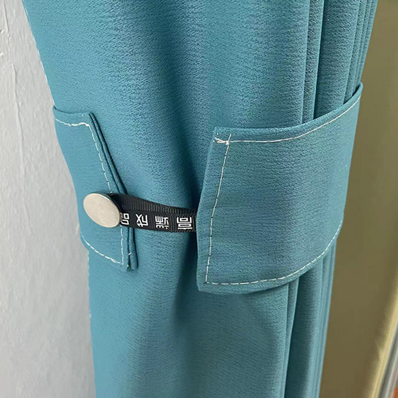 Komplet kaiševa za zavjese (2 komada) s magnetskim kopčama, Velcro trakama i užetom za pohranu zavjesa – Tkanina